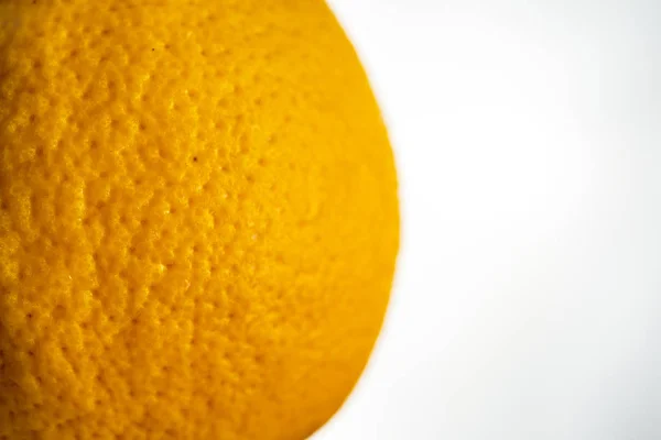 Macro Texture Skin Orange Grapefruit White Wall Background Close — Stok Foto