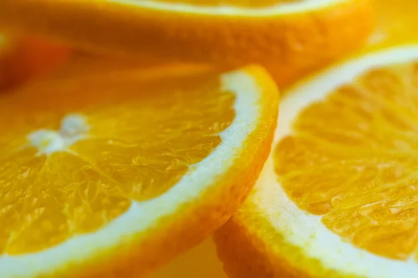 Makro Der Textur Scheibe Orangenfrucht Close Fruchtfleisch Von Orange — Stockfoto