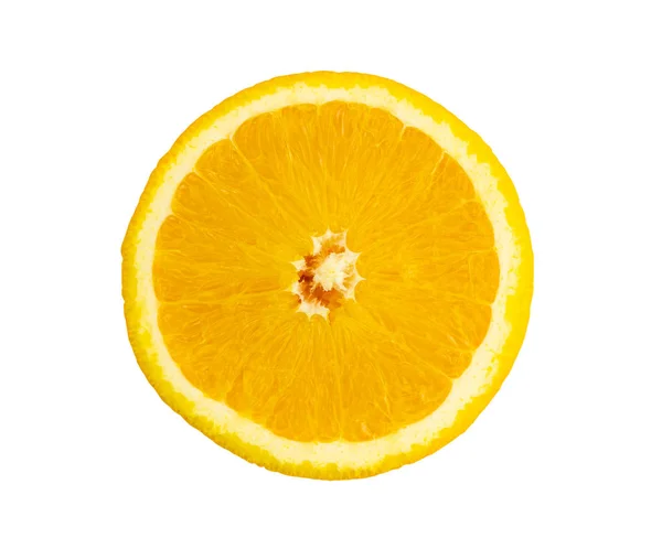 Апельсини Розрізані Навпіл Ізольовані Білому Тлі Відсічним Контуром — стокове фото