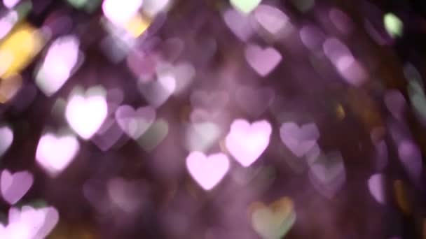 Valentine Day Background Holiday Blinking Abstract Valentine Background Glowing Hearts — Stock Video