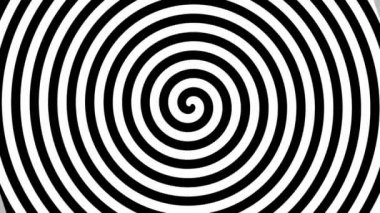 Siyah ve beyaz spiral dönüm - Hd arka plan animasyon döngü hipnotize