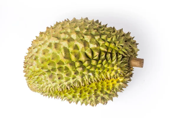 Durian Monthong Fruit Vers Geïsoleerde Bovenaanzicht Witte Achtergrond Uitknippad Naam — Stockfoto