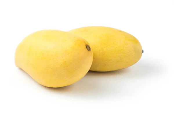 Mango Mogen Färsk Frukt Isolerad Vit Bakgrund Och Urklippsbana — Stockfoto