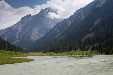 Karakol peyzaj. Kırgızistan