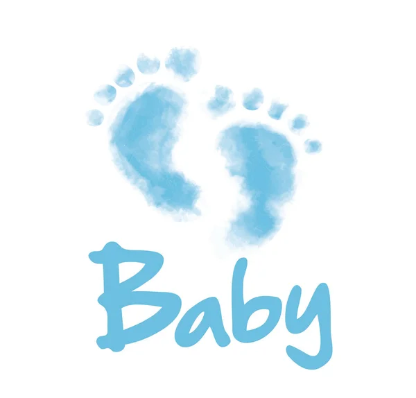 Baby Boy Foots Logo Oder Icon Design — Stockvektor