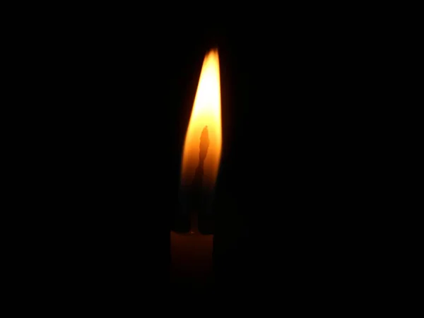 Kerze Anzünden Licht Dunkles Feuer Hitze Feier — Stockfoto