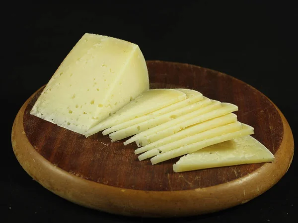 Spaans Genezen Kaas Schapenboek Heerlijke Smaak Melk — Stockfoto
