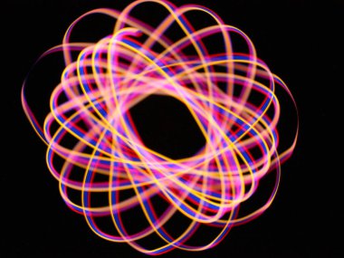 Işık soyut formlar simetrik yuvarlak renkler