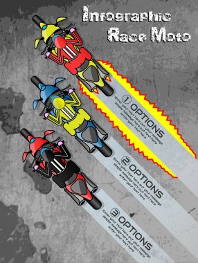 INFOGRAPHIC RACE MOTO for web clipart