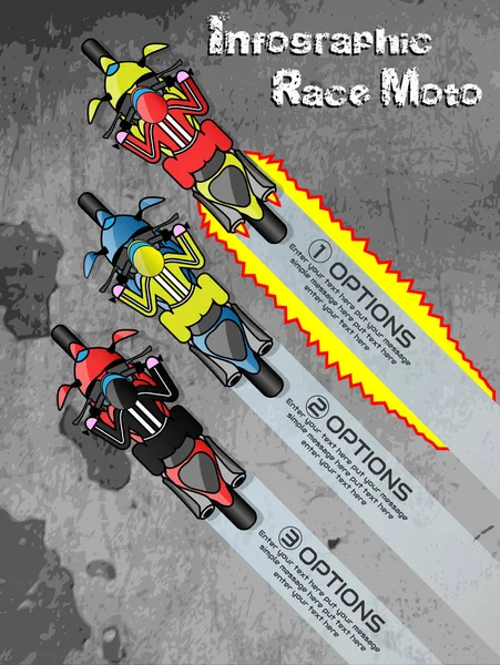 MOTO RACE INFOGRAPHIQUE pour le web — Image vectorielle