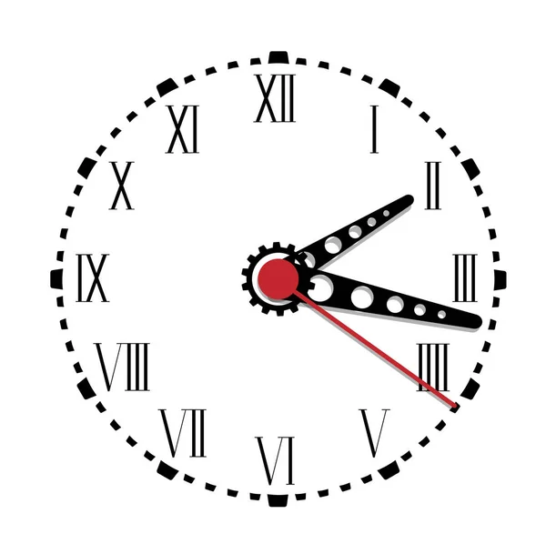 Simple montre noire et blanche quatrième édition — Image vectorielle