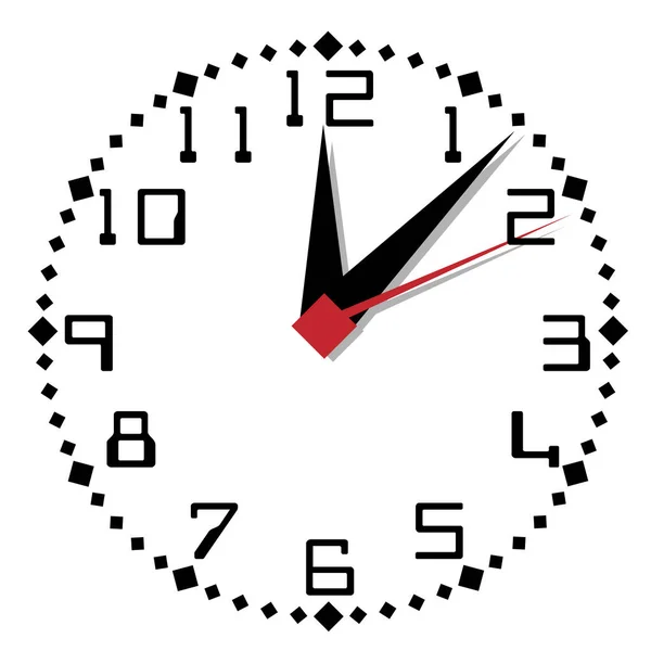 Reloj blanco y negro simple trigésima primera edición — Archivo Imágenes Vectoriales