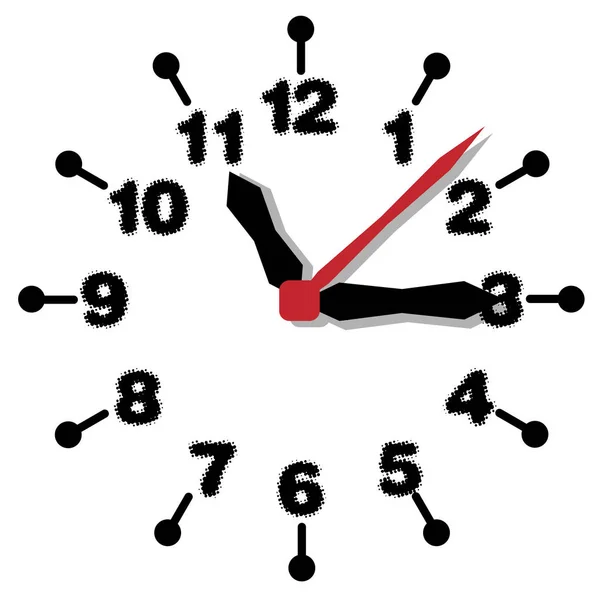 간단한 흑백 시계 30-다섯 번째 에디션 — 스톡 벡터