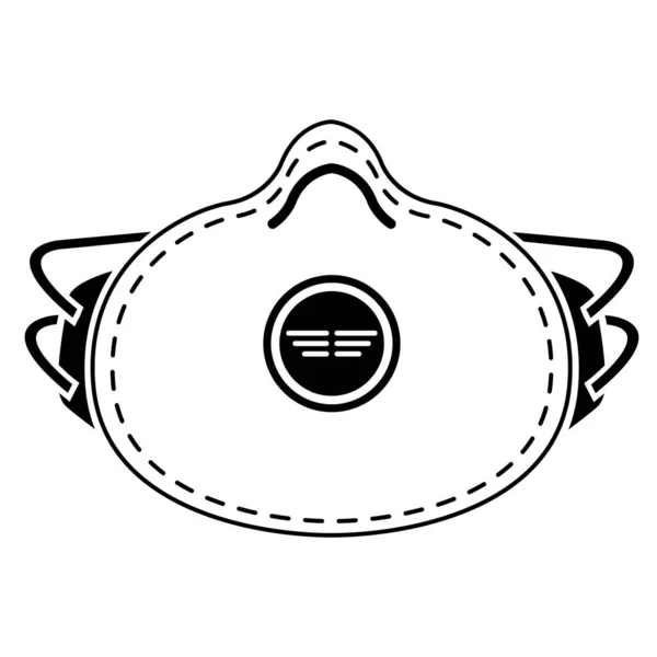 Bezpečnostní Dýchací Masky Corona Virus Průmyslová Bezpečnost N95 Maska Protiprachový — Stockový vektor
