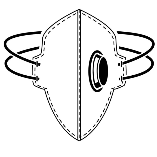 Seguridad Respiratoria Enmascara Virus Corona Seguridad Industrial Máscara N95 Respirador — Archivo Imágenes Vectoriales