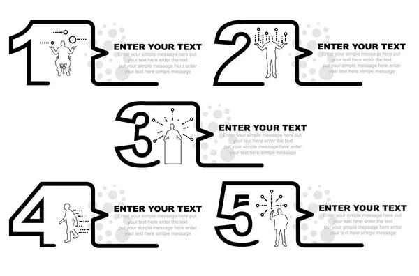 Business Infografik Vorlage Mit Zahlen Optionen Oder Schritte Version Sechs — Stockvektor