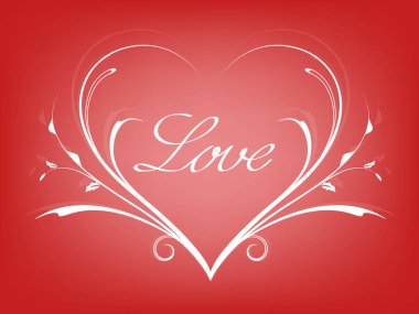 Yürekli sevgililer günü kartı. 