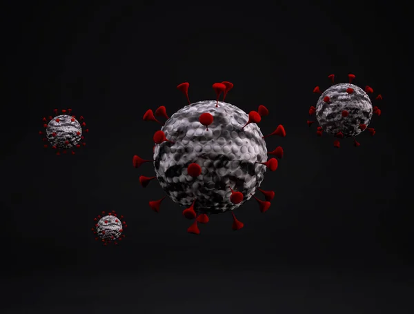 Virus Corona 2019 Covid 3Ds Render —  Fotos de Stock