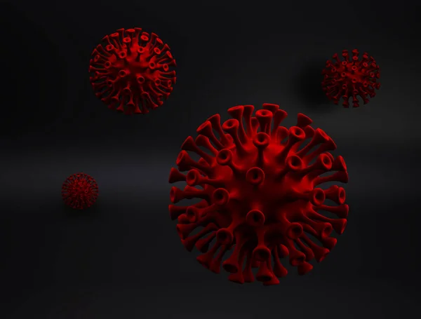 Virus Corona 2019 Covid 3Ds Render —  Fotos de Stock