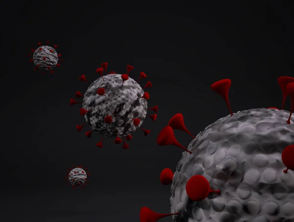 Corona Virus 2019 Covid 3Ds Render — Stok Foto