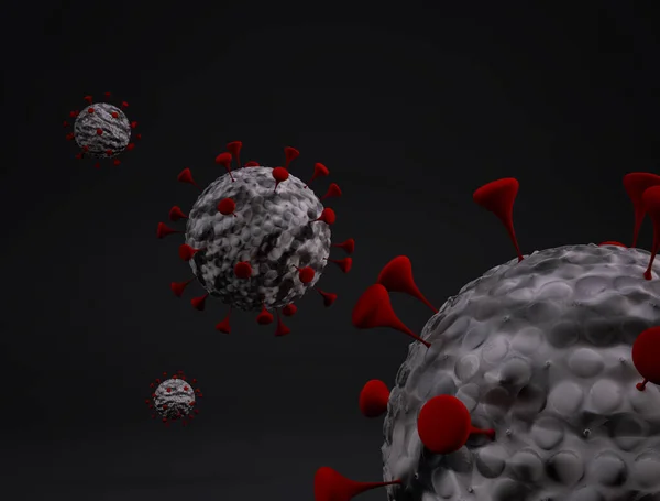 Corona Virus 2019 Covid Render — 图库照片