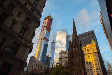 Trinity church in New York , USA.The oldest church in the city. November , 2018.