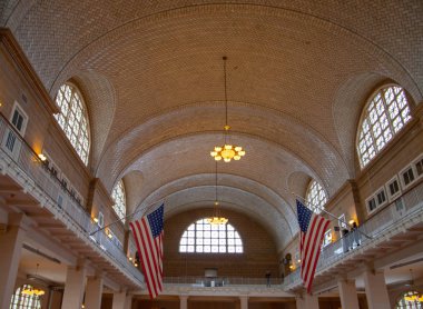 Inside the main building on Ellis Island , New Jersey, USA November 2018.
