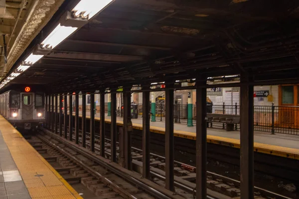 Inside the subway in New York City, USA . November ,2018.