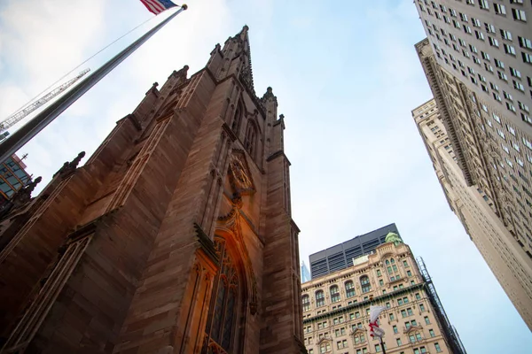 Trinity church in New York , USA.The oldest church in the city. November , 2018.