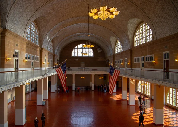 Inside the main building on Ellis Island , New Jersey, USA November 2018.