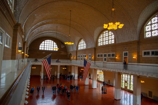 Inside the main building on Ellis Island , New Jersey, USA November 2018.