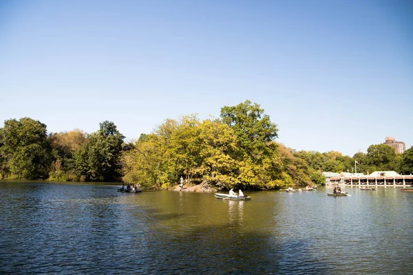 The Lake in New York City in Central Park , USA . November 2019.