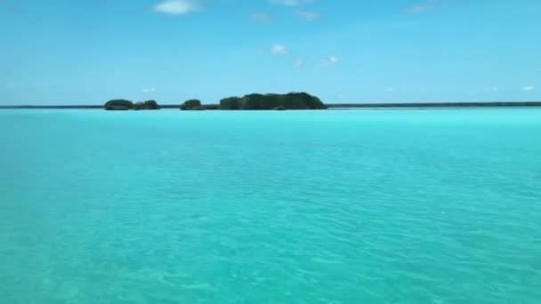 Blauw Water Bacalar Mexico — Stockvideo