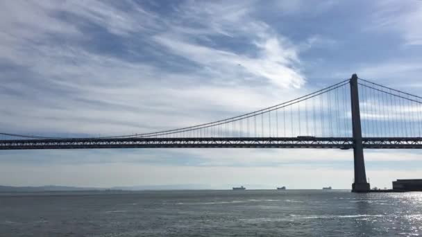 Fast Motion Bay Bridge São Francisco — Vídeo de Stock