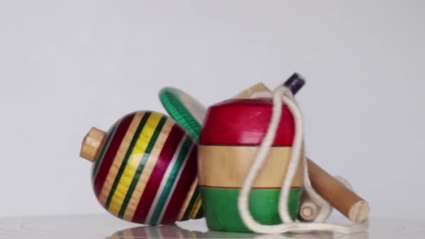 Isolerad Grupp Traditionella Mexikanska Leksaker — Stockvideo