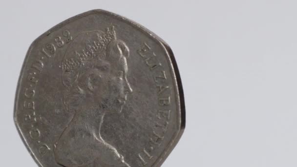 Nueva Moneda Centavos Pence 1969 — Vídeo de stock