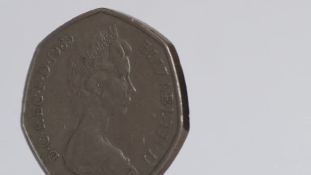 Nieuwe Pence Cent Munt Van 1969 — Stockvideo