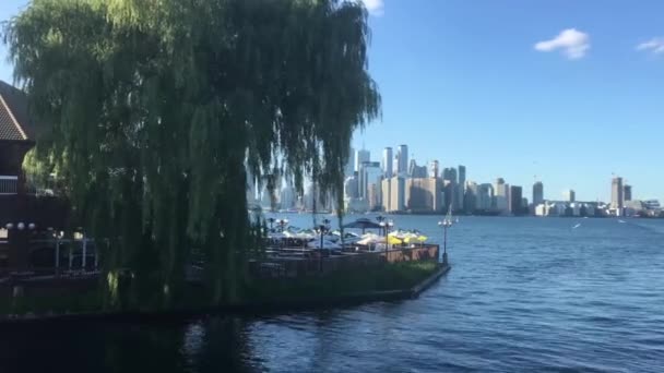 Toronto Ontario Canada Augustus 2019 Toronto Ontdekt Vanaf Veerboot — Stockvideo