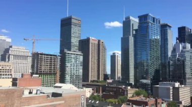 Montreal, Quebec 'te. Kanada mı? 25 Ağustos. 2019. Montreal şehir merkezinin silüeti.