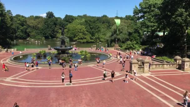 Bethesta Terrace Movimento Rápido Central Park Nova York Eua Agosto — Vídeo de Stock