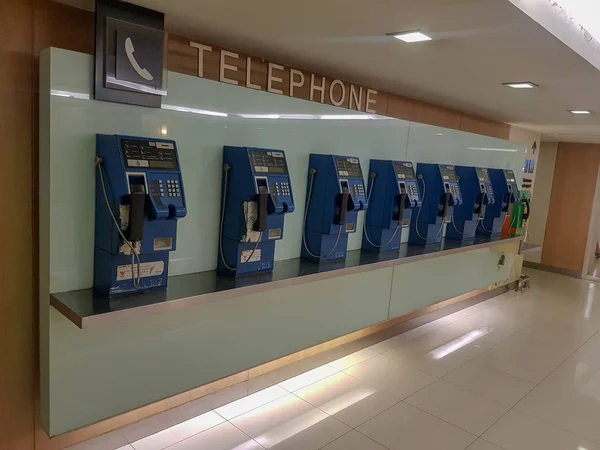 Bangkok, Thailand, 23 juni 2019, The Coin-operated telephone bo — Stockfoto