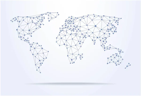 Αφηρημένη Δίκτυο Παγκόσμιος Χάρτης — Διανυσματικό Αρχείο