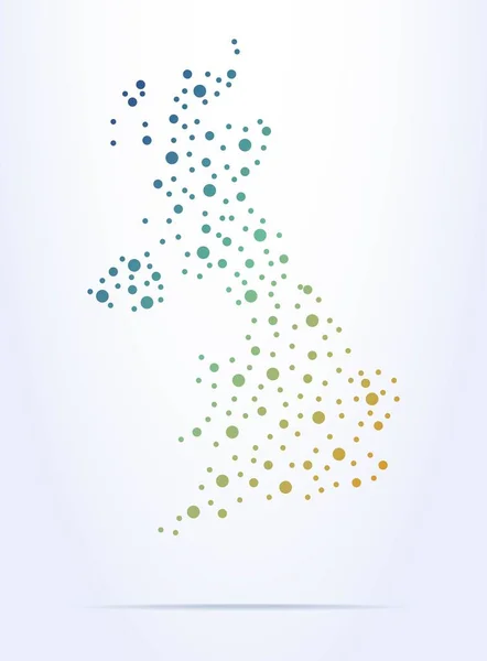 Mapa Abstracto Gran Bretaña — Vector de stock