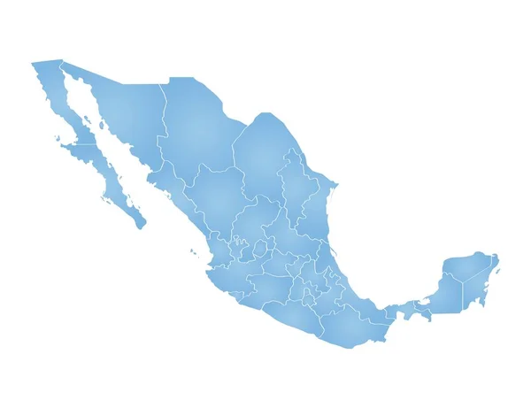 Schéma Carte Mexique — Image vectorielle