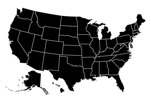 Unaited Státy Americké Mapy — Stockový vektor