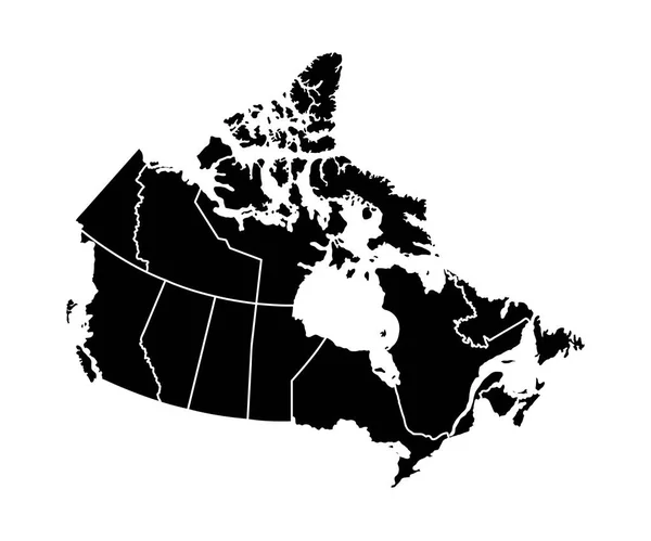 加拿大概况地图 — 图库矢量图片