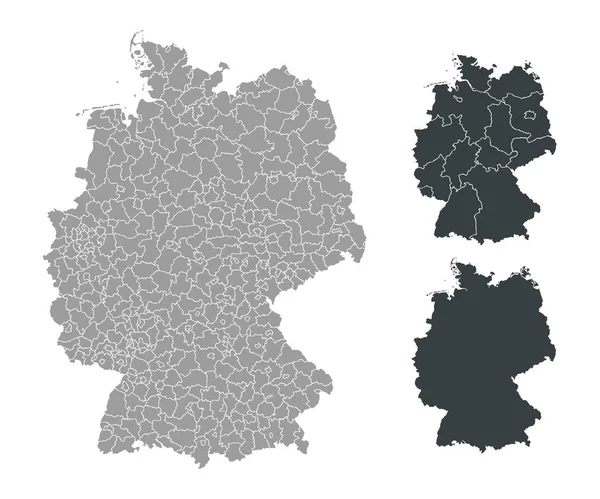 Mapa Německa Sada — Stockový vektor