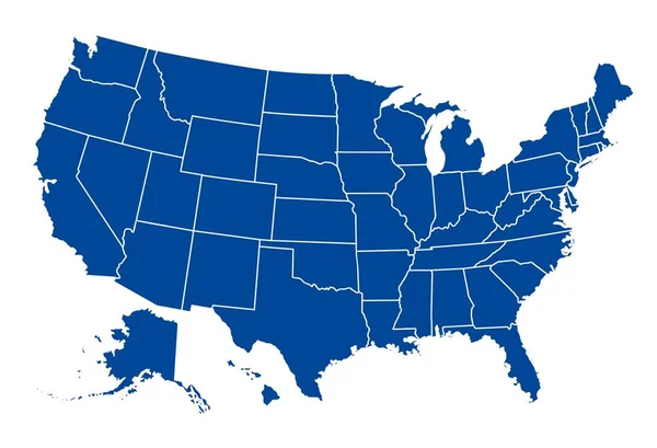 Carte Des États Unis Amérique — Image vectorielle