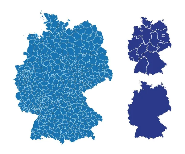 Mapa Alemania Conjunto — Vector de stock