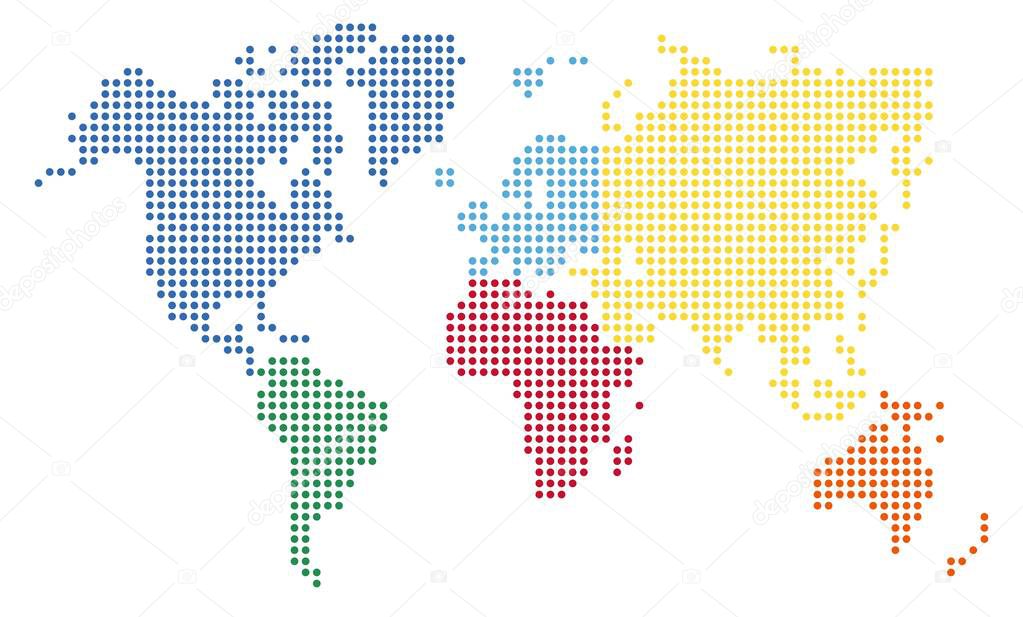 Abstravt world map from dots